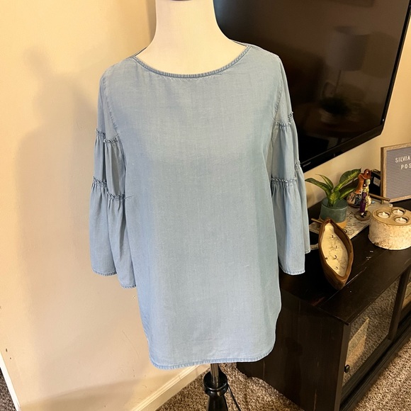 J. Jill Tops - J. Jill denim bell sleeve top